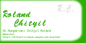 roland chityil business card